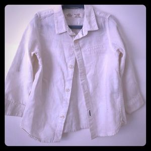 Boys white long sleeve shirt